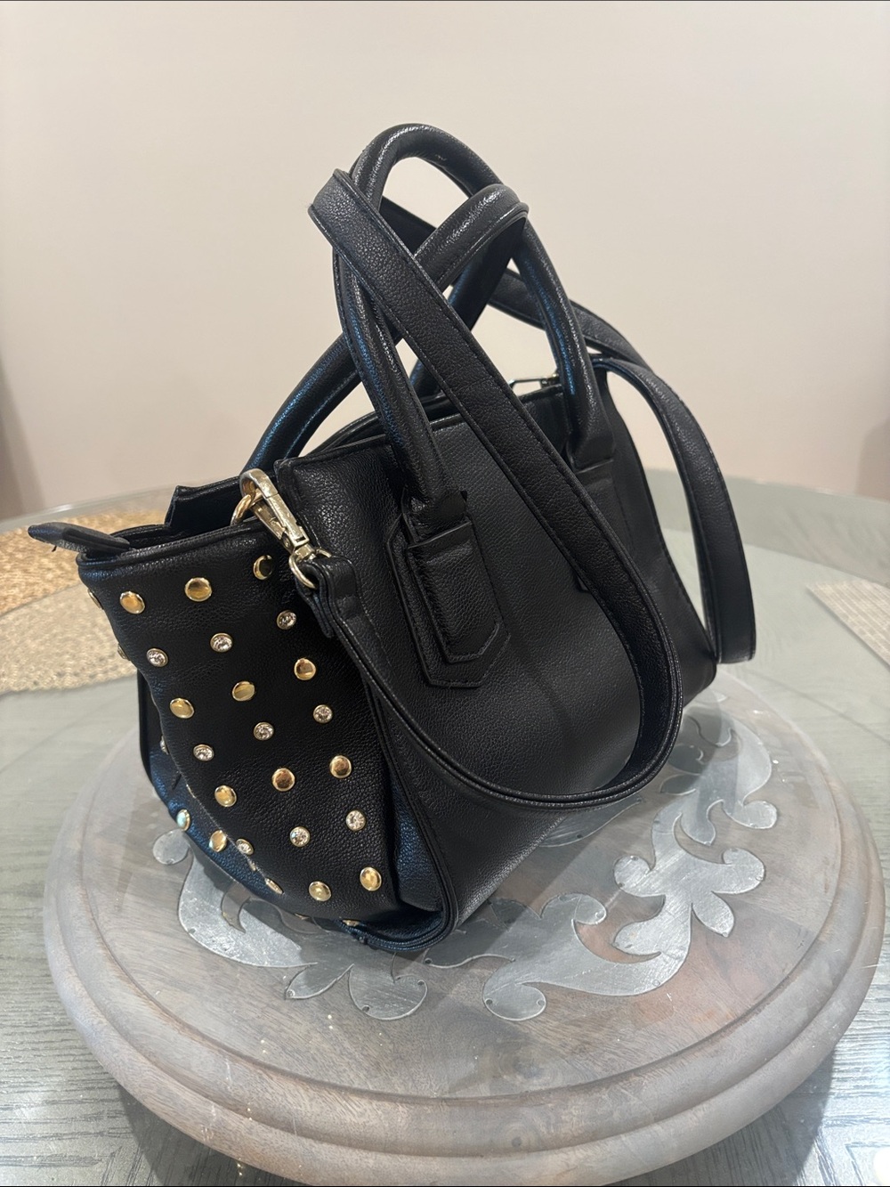 Black Studded fashion bag by Dream Control